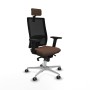 Chaise de Bureau avec Appui-tête Piqueras y Crespo 2D086G2 Brun foncé
