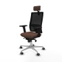 Chaise de Bureau avec Appui-tête Piqueras y Crespo 2D086G2 Brun foncé