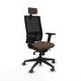 Office Chair with Headrest Piqueras y Crespo 2D066G2 Dark brown