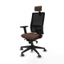 Chaise de Bureau avec Appui-tête Piqueras y Crespo 2D066G2 Brun foncé
