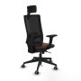 Chaise de Bureau avec Appui-tête Piqueras y Crespo 2D066G2 Brun foncé