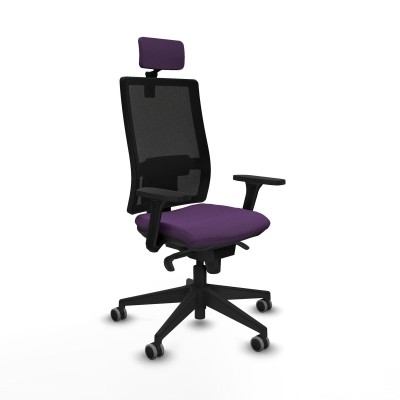 Office Chair with Headrest Piqueras y Crespo 3D066G2 Purple