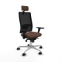 Office Chair with Headrest Piqueras y Crespo 3D086N2 Dark brown
