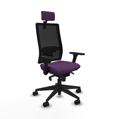 Office Chair with Headrest Piqueras y Crespo 3D066N2 Purple