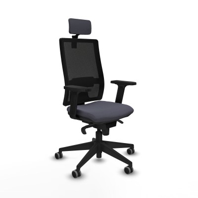 Office Chair with Headrest Piqueras y Crespo 2D066G2 Dark grey