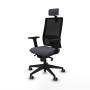 Office Chair with Headrest Piqueras y Crespo 2D066G2 Dark grey