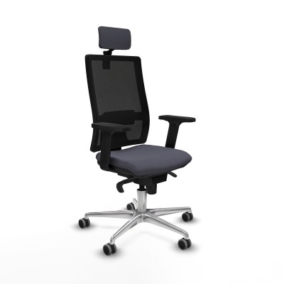 Office Chair with Headrest Piqueras y Crespo 2D086G2 Dark grey