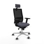 Office Chair with Headrest Piqueras y Crespo 2D086G2 Dark grey