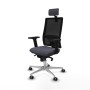 Office Chair with Headrest Piqueras y Crespo 2D086G2 Dark grey
