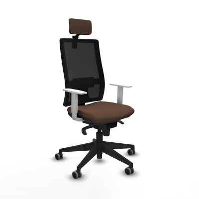 Office Chair with Headrest Piqueras y Crespo 4B066G2 Dark brown