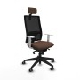 Office Chair with Headrest Piqueras y Crespo 4B066G2 Dark brown