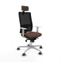 Chaise de Bureau avec Appui-tête Piqueras y Crespo 4B086G2 Brun foncé