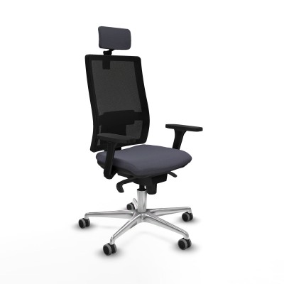 Office Chair with Headrest Piqueras y Crespo 3D086G2 Dark grey