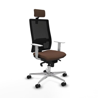 Chaise de Bureau avec Appui-tête Piqueras y Crespo 4B086N2 Brun foncé