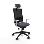Office Chair with Headrest Piqueras y Crespo 4B066N2 Dark grey
