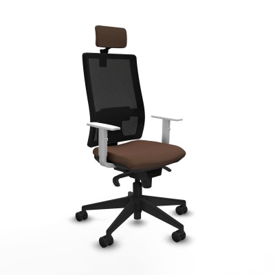Chaise de Bureau avec Appui-tête Piqueras y Crespo 4B066N2 Brun foncé