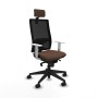 Chaise de Bureau avec Appui-tête Piqueras y Crespo 4B066N2 Brun foncé