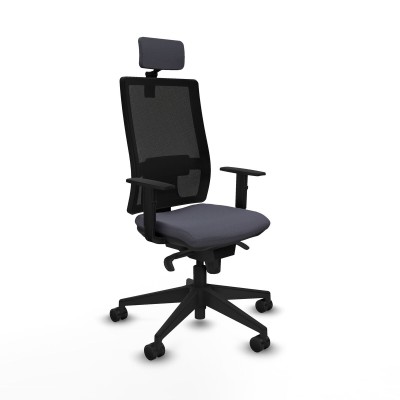 Office Chair with Headrest Piqueras y Crespo 1D066N2 Dark grey