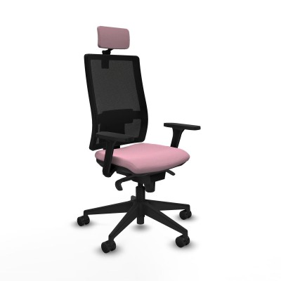 Office Chair with Headrest Piqueras y Crespo 3D066N2 Pink