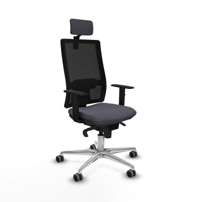 Office Chair with Headrest Piqueras y Crespo 1D086G2 Dark grey
