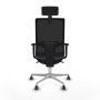 Office Chair with Headrest Piqueras y Crespo 1D086G2 Dark grey