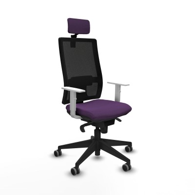 Office Chair with Headrest Piqueras y Crespo 4B066G2 Purple