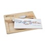 Planche à découper le fromage DKD Home Decor Bambou Grès 24,5 x 20 x 1,2 cm Marin