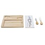 Planche à découper le fromage DKD Home Decor Bambou Grès 24,5 x 20 x 1,2 cm Marin