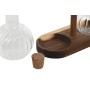 Oil and Vinegar Set Home ESPRIT Natural Crystal Acacia 350 ml 20,4 x 9 x 21 cm