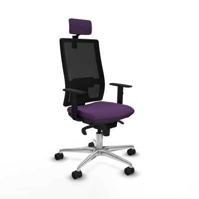 Office Chair with Headrest Piqueras y Crespo 1D086N2 Purple