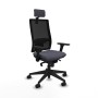 Office Chair with Headrest Piqueras y Crespo 3D066N2 Dark grey