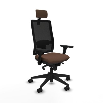 Office Chair with Headrest Piqueras y Crespo 3D066N2 Dark brown
