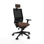 Office Chair with Headrest Piqueras y Crespo 3D066N2 Dark brown