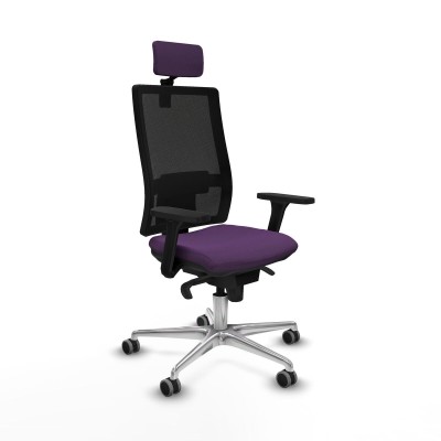 Chaise de Bureau avec Appui-tête Piqueras y Crespo 3D086G2 Violet