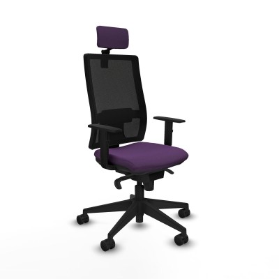 Office Chair with Headrest Piqueras y Crespo 1D066N2 Purple