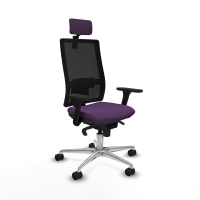 Chaise de Bureau avec Appui-tête Piqueras y Crespo 3D086N2 Violet