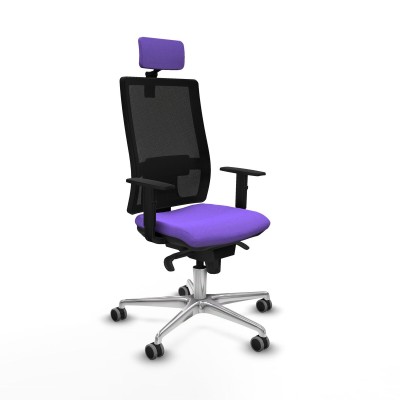 Office Chair with Headrest Piqueras y Crespo 1D086G2 Lilac