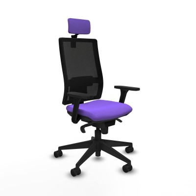 Office Chair with Headrest Piqueras y Crespo 3D066N2 Lilac