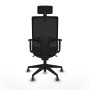 Chaise de Bureau avec Appui-tête Piqueras y Crespo 1D066G2 Noir