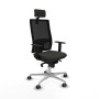 Chaise de Bureau avec Appui-tête Piqueras y Crespo 1D086G2 Noir