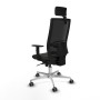 Chaise de Bureau avec Appui-tête Piqueras y Crespo 1D086G2 Noir
