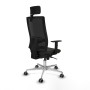 Chaise de Bureau avec Appui-tête Piqueras y Crespo 1D086G2 Noir