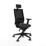Office Chair with Headrest Piqueras y Crespo 2D066G2 Black