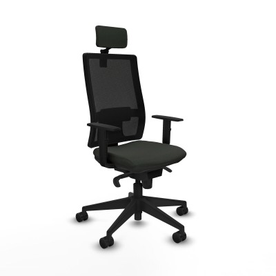 Office Chair with Headrest Piqueras y Crespo 1D066N2 Black