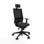 Office Chair with Headrest Piqueras y Crespo 1D066N2 Black