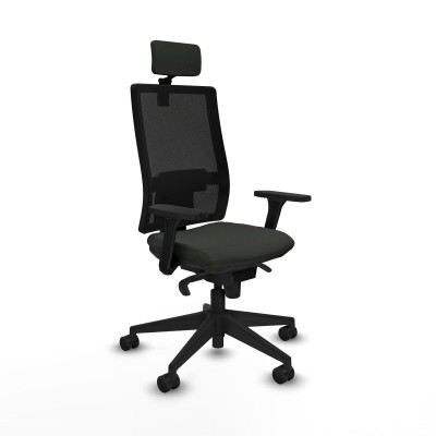 Office Chair with Headrest Piqueras y Crespo 3D066N2 Black