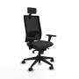 Office Chair with Headrest Piqueras y Crespo 3D066N2 Black