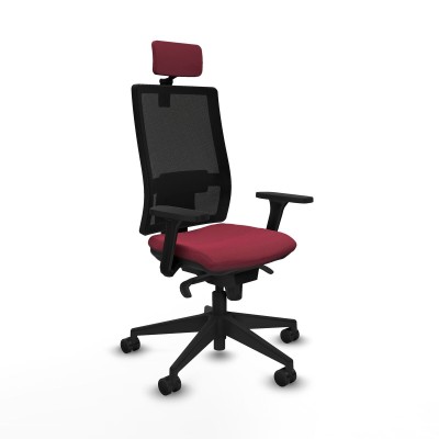 Chaise de Bureau avec Appui-tête Piqueras y Crespo 3D066N2 Bordeaux