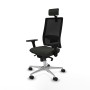 Chaise de Bureau avec Appui-tête Piqueras y Crespo 3D086N2 Noir