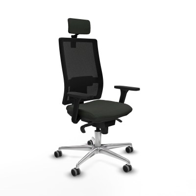 Chaise de Bureau avec Appui-tête Piqueras y Crespo 3D086G2 Noir